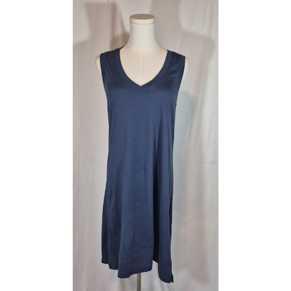 Pact Womens Blue 100% Organic Cotton Mini Dress Small - Picture 2 of 6